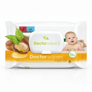 Șervețele umede Doctor Wipe’s® Argan Oil, 72 bucăți – hidratare intensă și îngrijire delicată pentru pielea sensibilă