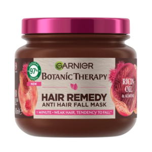 Mască de păr fortifiantă Garnier Botanic Therapy®, Ricin & Ulei de Migdale, Anti-cădere, 340 ml