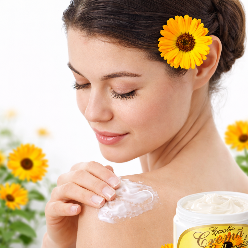 Cremă cicatrizantă cu Gălbenele, EXOTIC®, 100 ml - imagine 3