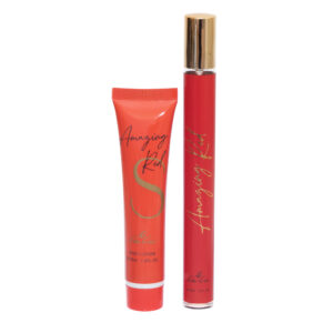 Set cadou parfum Amazing RED, Eau de Parfum 35 ml + Body Lotion 35 ml, LOVALI®