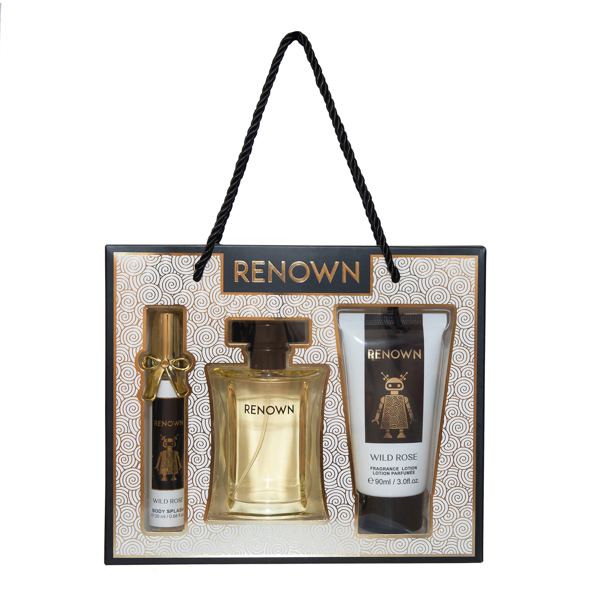 Set cadou femei Renown – Eau de Toilette 100 ml + Body Lotion 90 ml + Body Splash 20 ml, WILD ROSE® - imagine 3