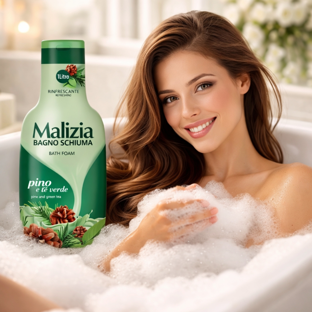 Spumant de baie Malizia cu Pin și Ceai Verde, 1 L - imagine 2