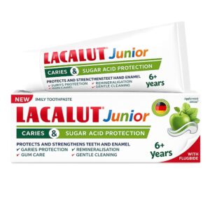 Pastă de dinți pentru copii Lacalut Junior Caries & Sugar Acid Protection, 6+ ani, 50 ml