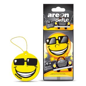 Odorizant auto tip card AREON Smile Black Crystal