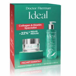Set îngrijire față Doctor Fiterman® Ideal Collagen & Elastin Specialist – cremă 50 ml + gel micelar 250 ml