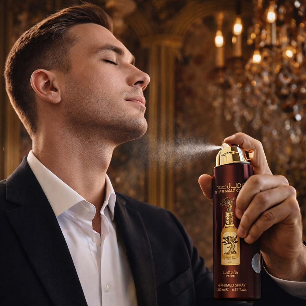 Spray parfumat unisex Eternal Oud, 200 ml, Lattafa Pride® - imagine 2