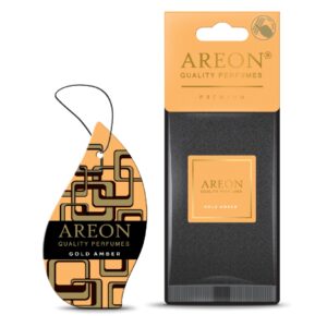 Odorizant auto tip card AREON Premium Gold Amber