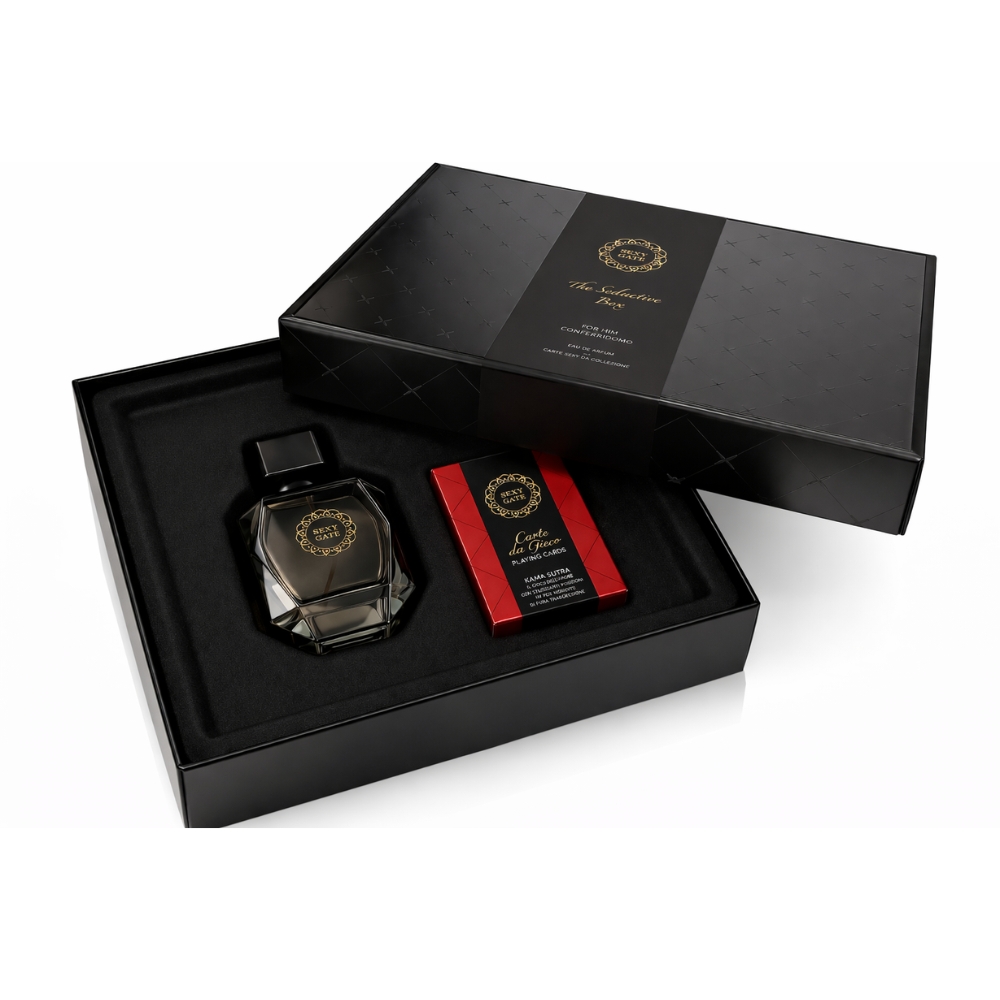 Set cadou pentru bărbați Sexy Gate The Seductive Box – Apă de parfum EDT 100 ml & Pachet de cărți de joc - imagine 2