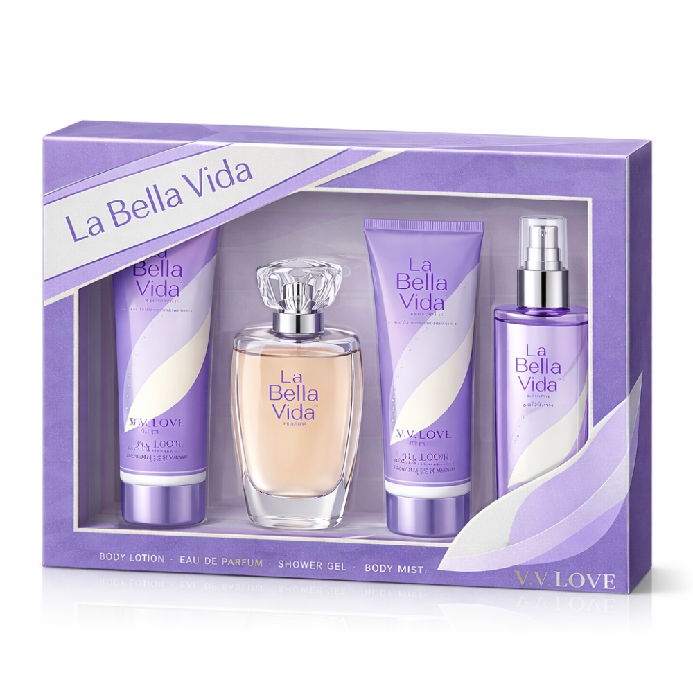 Set cadou pentru femei, La Bella Vida, 4 piese, V.V.LOVE® - imagine 3