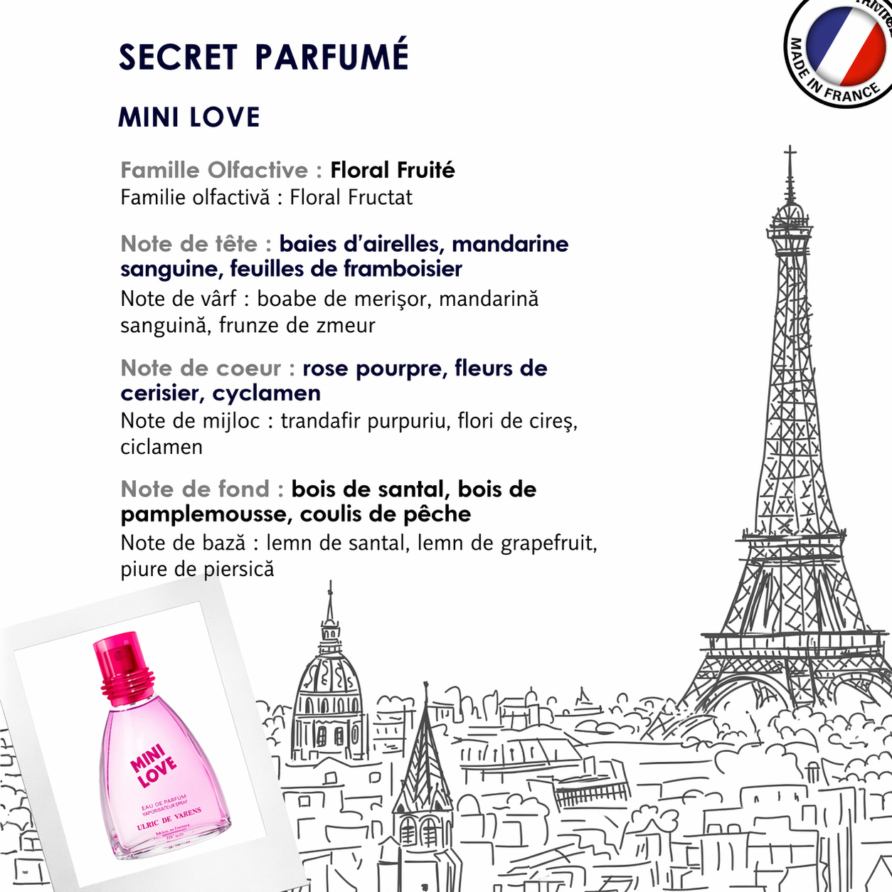 Apă de parfum pentru femei Mini Love, EDP, 25 ml, Ulric de Varens® - imagine 3
