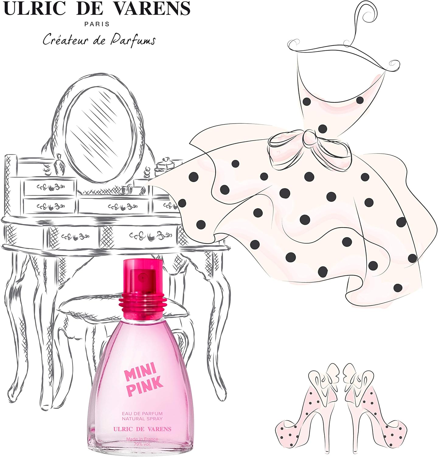 Apă de parfum pentru femei Mini Pink, EDP, 25 ml, Ulric de Varens® - imagine 4