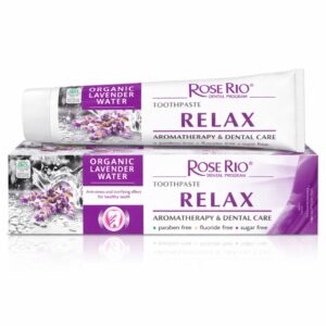 Pastă de dinți Rose Rio Relax cu apă organică de Lavandă, 65 ml