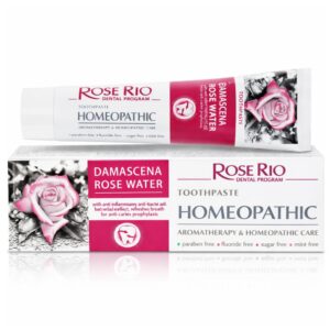 Pastă de dinți Rose Rio Homeopathic cu apă de Trandafir de Damasc, 65 ml