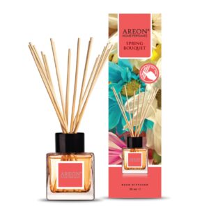 Odorizant de cameră cu bețișoare Areon Spring Bouquet, 50 ml