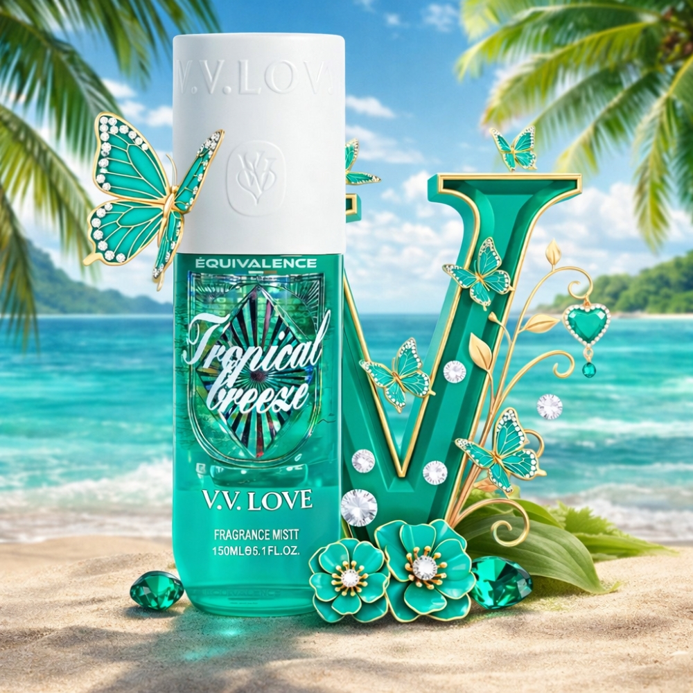 Spray de corp pentru femei Tropical Breeze, 150 ml, V.V.LOVE® - imagine 2
