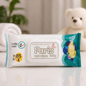 Alternative view of Șervețele umede Paris Baby® cu Provitamina B5 & Vitamina E, fără alcool, pH echilibrat, 120 buc