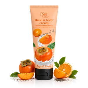 Cremă hidratantă pentru mâini și corp Shik Nectar® cu aromă de kaki, portocală și semințe de chia, 75 ml