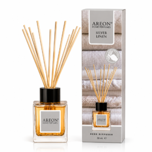 Odorizant de cameră cu bețișoare AREON® Silver Linen, 50 ml