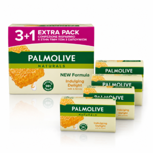 Set 4 săpunuri solide Palmolive Naturals Indulging Delight Milk & Honey, 4 x 90 g
