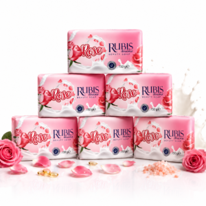 Set 6 săpunuri Rubis Douceur® Rose, 6 x 150 g – cu parfum floral delicat de trandafiri