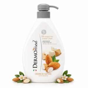 Săpun lichid Dermomed® cu parfum delicat de migdale și unt de shea, 1000 ml
