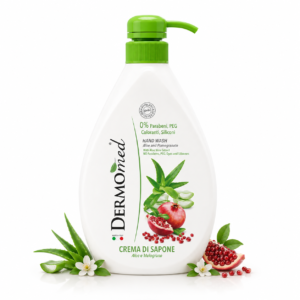 Săpun lichid Dermomed® cu aloe vera și parfum fresh de rodie, 1000 ml