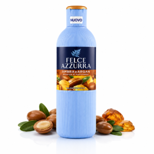 Gel de duș Felce Azzurra® cu parfum oriental de argan și ambră aurie, 650 ml