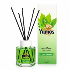 Odorizant de cameră cu bețișoare, Yumos Lily of The Valley, 120 ml