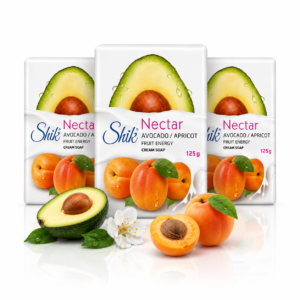 Set 3 săpunuri Shik Nectar® cu aromă de avocado și caise, 3 x 125 g