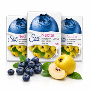 Set 3 săpunuri Shik Nectar® cu aromă de afine și gutuie, 3 x 125 g