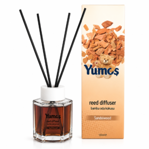 Odorizant de cameră cu bețișoare, Yumos Sandalwood, 120 ml