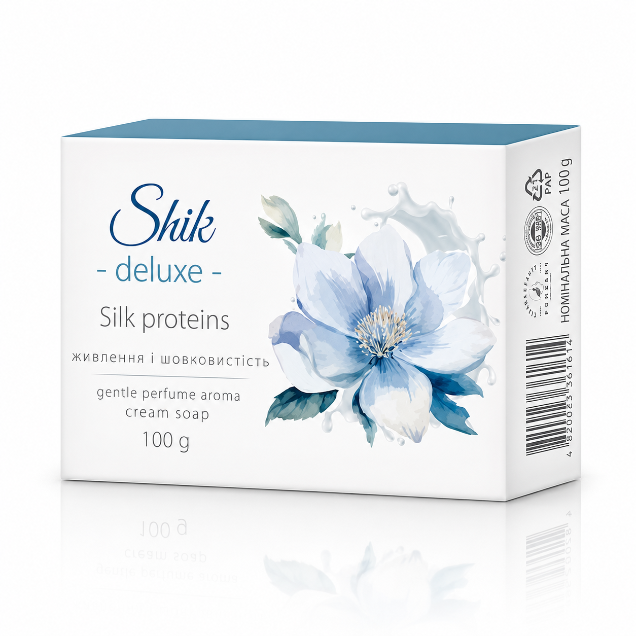 Set 3 săpunuri cremă Shik Deluxe® Silk Proteins, 3 x 100 g – cu parfum floral delicat și proteine de mătase - imagine 2