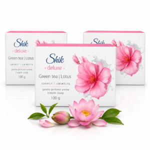 Set 3 săpunuri cremă Shik Deluxe® cu ceai verde și lotus, 3 x 100 g