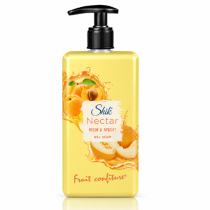 Săpun lichid cremă Shik Nectar® cu aromă de pepene galben și caise, 450 ml