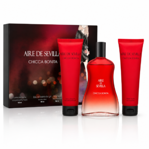 Set cadou Aire de Sevilla® Chicca Bonita – apă de toaletă, gel de duș & cremă de corp parfumata