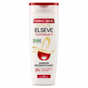 Șampon reconstitutiv L'Oréal Paris Elseve Total Repair 5, cu Keratină, pentru păr deteriorat, 285 ml