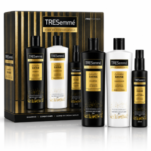 Set cadou TRESemmé® Lamellar Shine – șampon 400 ml, balsam 400 ml & ser leave-in 200 ml