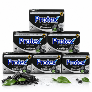 Set 6 săpunuri Protex® Charcoal Detox & Pure, 6 x 90 g – cu cărbune activ și protecție antibacteriană