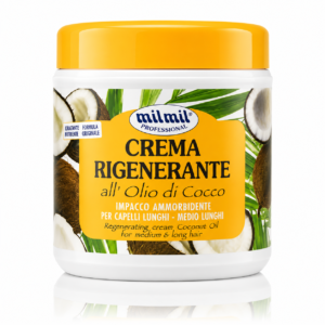 Cremă regenerantă pentru păr cu ulei de cocos, Coconut Oil Regenerating Cream, Mil Mil Professional®, pentru păr mediu și lung