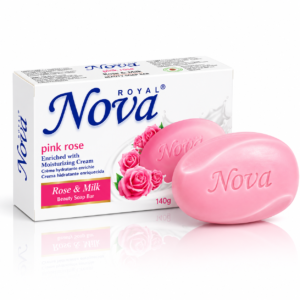 Săpun cremă hidratant Nova Royal® Pink Rose, cu extract de trandafir și lapte, 100 g