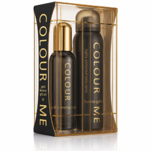Set cadou pentru femei COLOUR ME Gold Femme, EDP 100 ml + Body Spray 150 ml, MILTON-LLOYD®