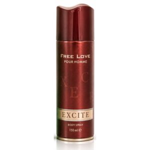 Spray deodorant pentru bărbați, Free Love Excite Pour Homme, 150 ml