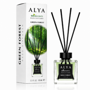 Odorizant de cameră cu bețișoare ALYA Nature Scents, Green Forest, 100 ml