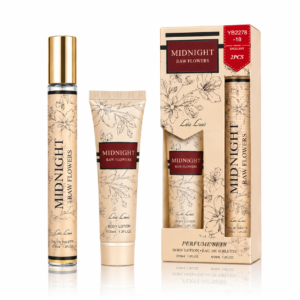 Set cadou pentru femei MIDNIGHT RAW FLOWERS, Apă de toaletă 35 ml + Loțiune de corp 35 ml, Lea Luis®