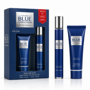 Set cadou pentru bărbați BLUE SEDUCTION FOR MEN, Apă de toaletă 35 ml + Cremă de mâini 35 ml, Lea Luis®