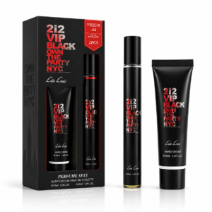 Set cadou pentru bărbați 212 VIP BLACK OWN THE PARTY NYC, Apă de toaletă 35 ml + Cremă de mâini 35 ml, Lea Luis®