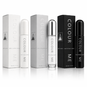 Set cadou apă de parfum bărbați COLOUR ME®, 3 x 50 ml (White, Silver & Black), MILTON-LLOYD®