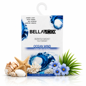 Odorizant dulap Bellavoix Ocean Wind, plic parfumat cu agățător, 21 g