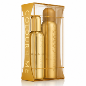 Set cadou bărbați COLOUR ME Gold Homme, EDP 90 ml + Body Spray 150 ml, MILTON-LLOYD®