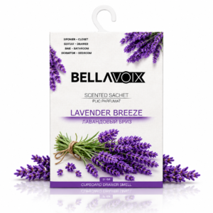 Odorizant dulap Bellavoix Lavender Breeze, plic parfumat cu agățător, 21 g